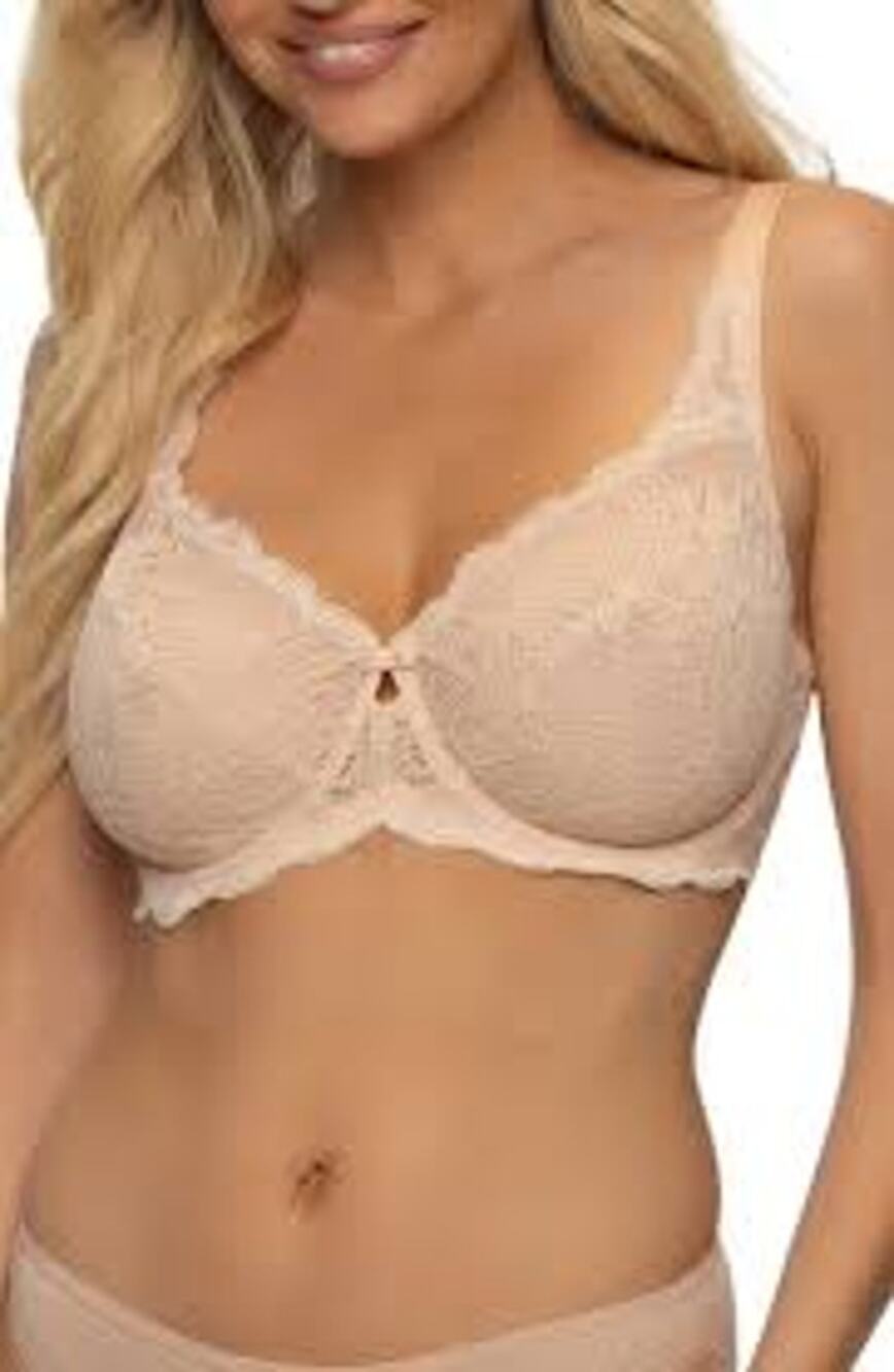 FELINA Peridot Lace Bra Size 32DDD 32F Nude Beige 115073